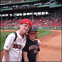 Fenway Park - The Findlays Score The Game, Behind the Green Monster!