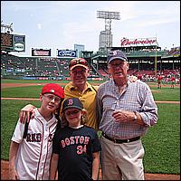 Fenway Park - The Findlays Score The Game, Behind the Green Monster!