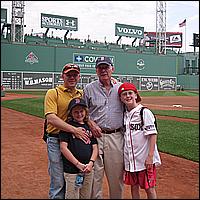Fenway Park - The Findlays Score The Game, Behind the Green Monster!