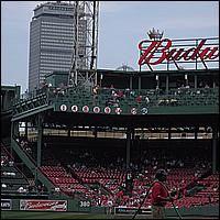 Fenway Park - The Findlays Score The Game, Behind the Green Monster!