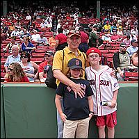 Fenway Park - The Findlays Score The Game, Behind the Green Monster!
