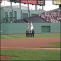 Fenway Park - The Findlays Score The Game, Behind the Green Monster!