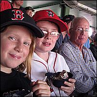 Fenway Park - The Findlays Score The Game, Behind the Green Monster!